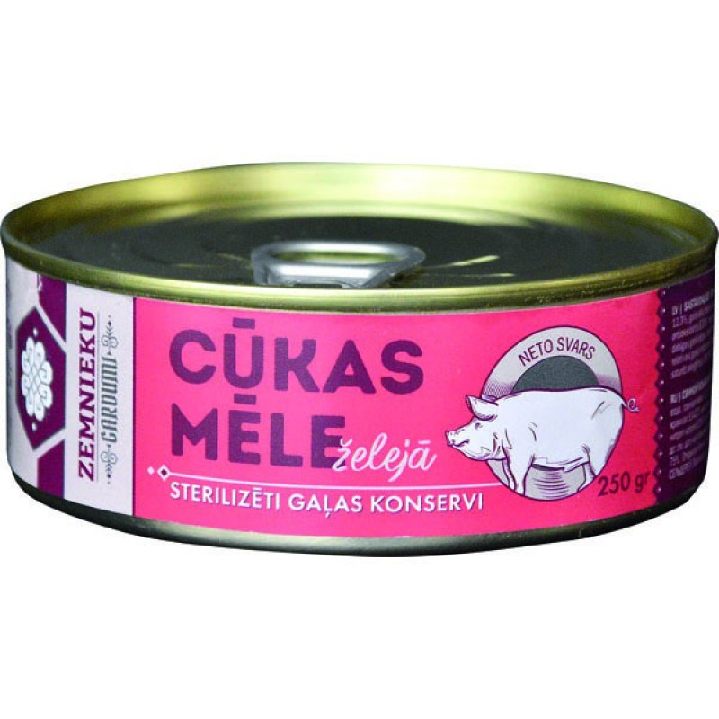 Cūku mēle želejā 250g Zemnieku gardumi 1/12 (18.03.27) Latvija