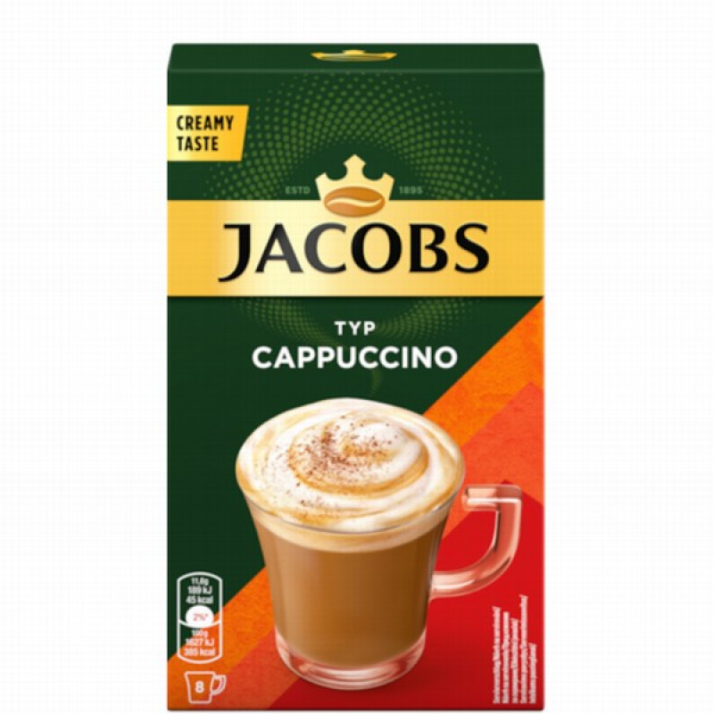 Kafijas dzēriens Jacobs Cappuccino (8gb*11.6g) kastē (29.05.26) Čehija