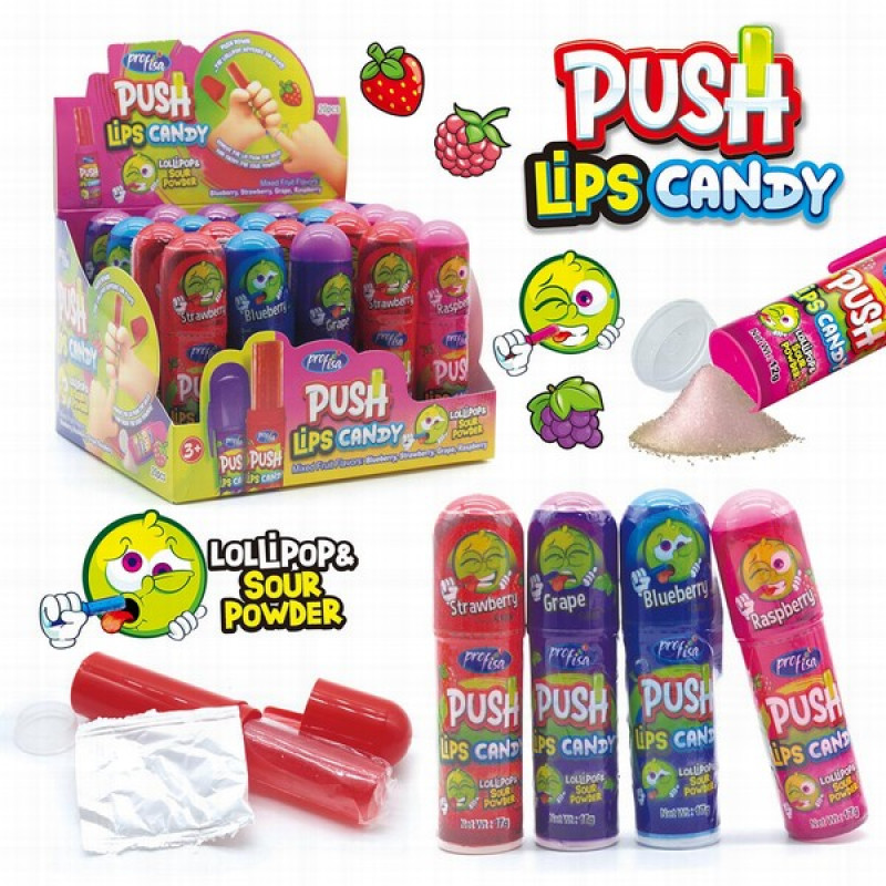 Karameles Lips push Candy 17g*20gb (19.10.2027)  Ķīna