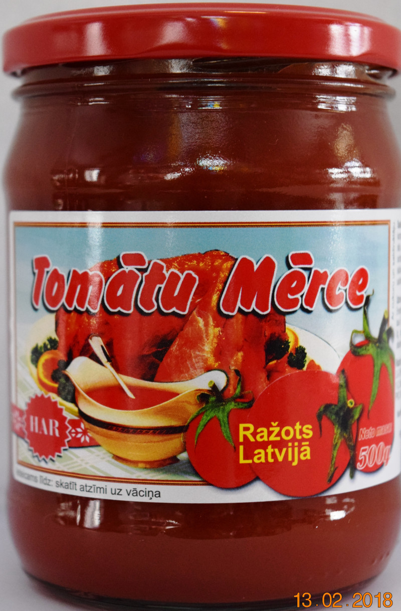 Tomātu mērce HAR 500g 1/6 (14.03.2026) Latvija