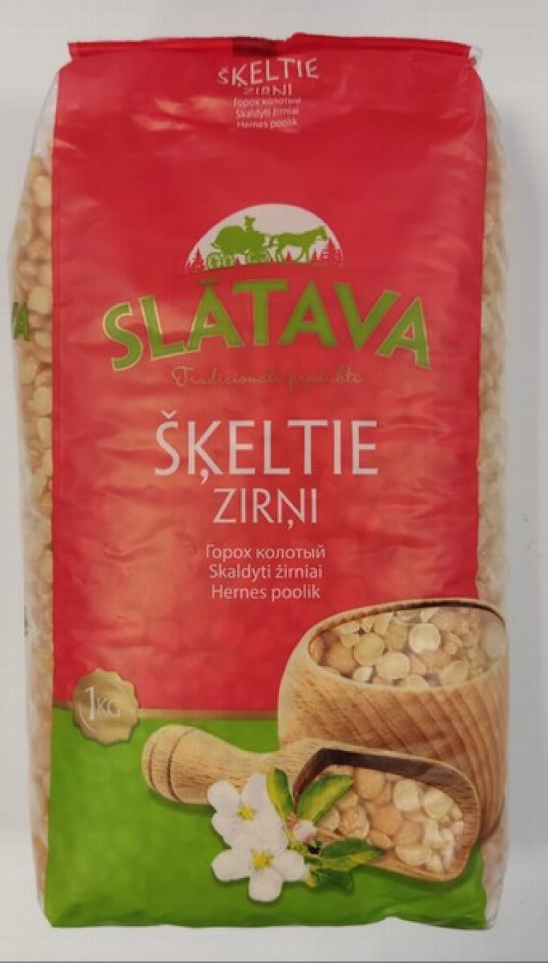 Zirņi šķeltie 1kg 1/10 Slātava (09.04.2026) Latvija