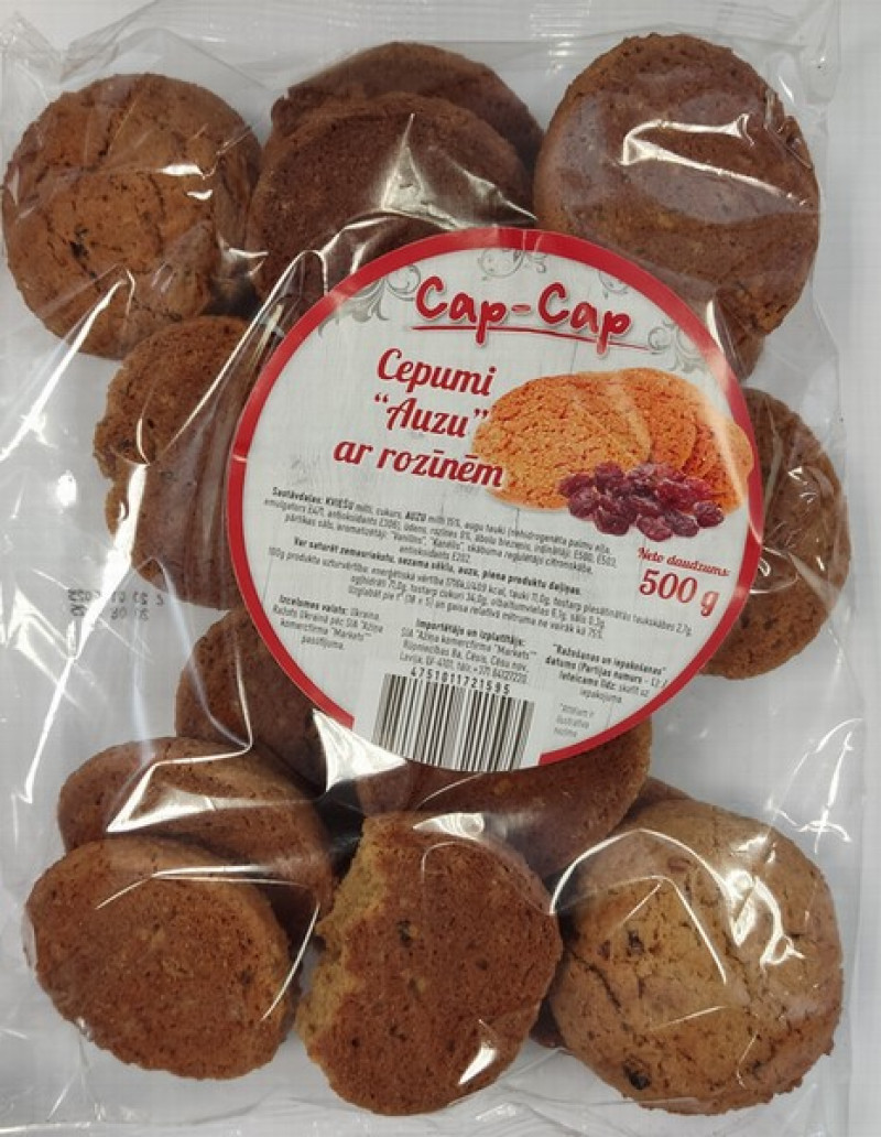 Cepumi Cap-Cap Auzu ar rozīnēm 500g 1/12 (28.02.2026) Ukraina
