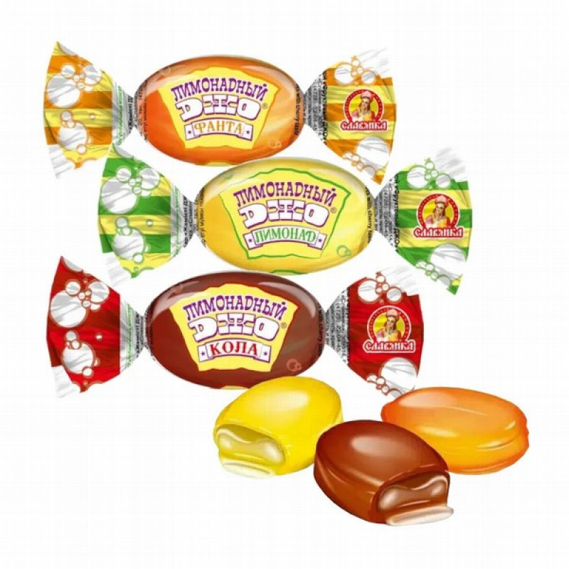 Karameles Limonadnij džo 1kg (22.02.2026) KDV (Pārdodas tikai pilnos iepakojumos (1kg)) 