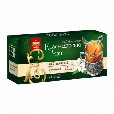 Tēja Krasnodarskij Zaļā Zasmin 2g*25 1/15 (13.03.2027) Krievija
