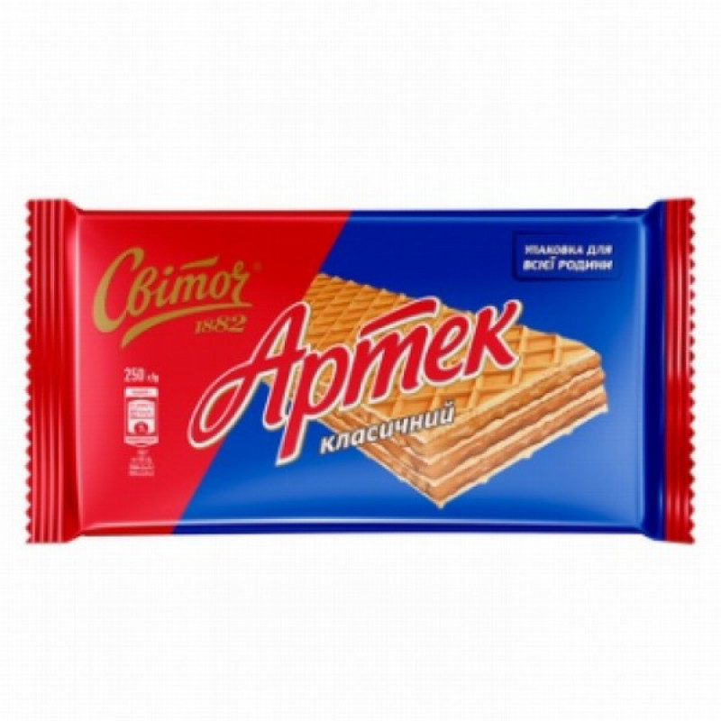 Vafeles AŽ Saulainais Artek 250g  1*14 Ukraina (16.07.26)