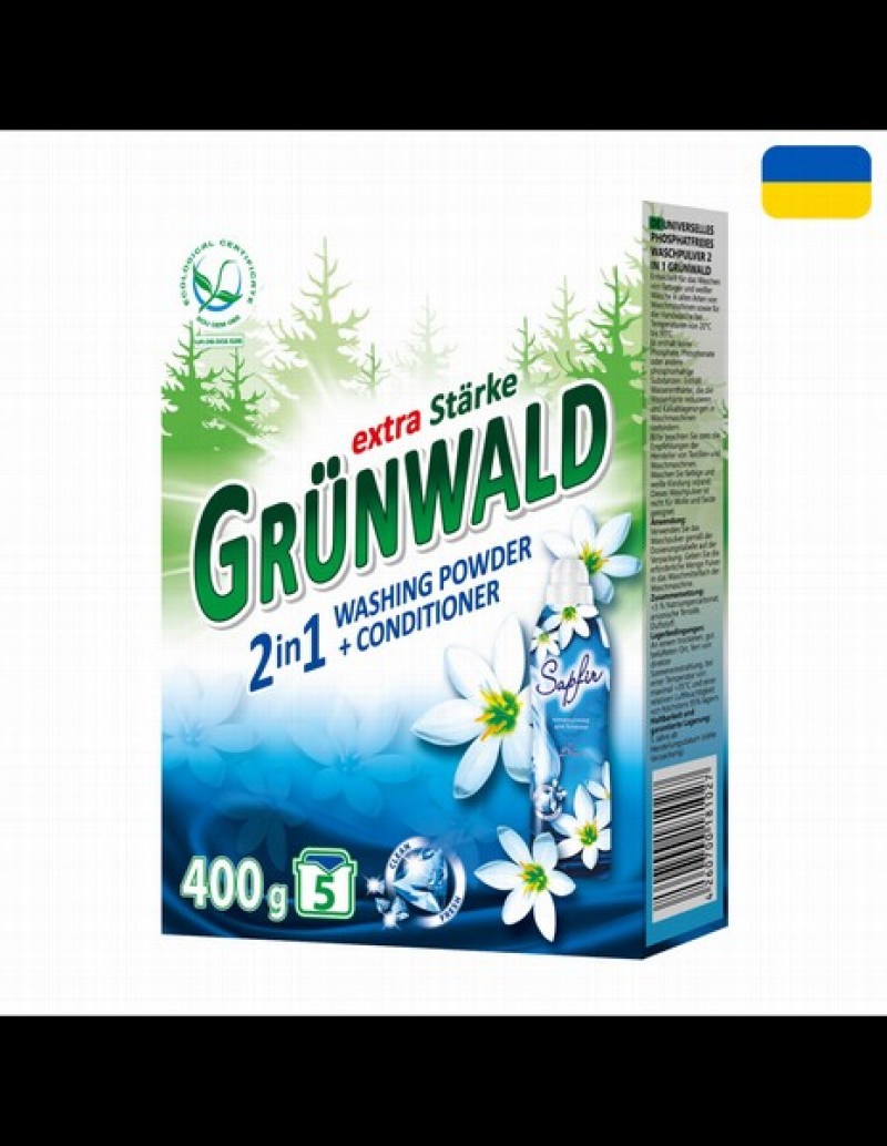 Veļas pulveris Grunwald 2in 1 (21.02.2030.) 400g Ukraina