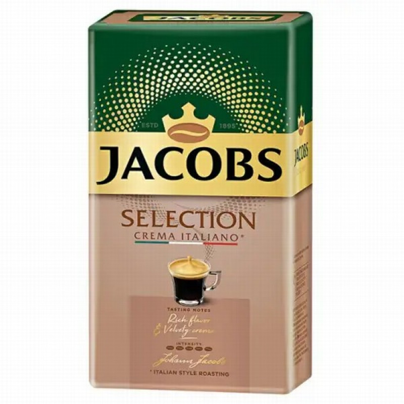 Kafija maltā Jacobs Selection Crema Italiano 500g 1/12 (02.11.2026) Nīderlande