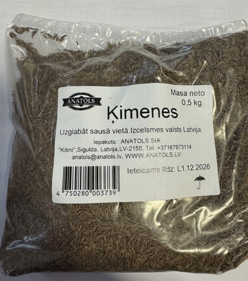 Garšviela Anatols ķimenes 500g (31.03.27) 