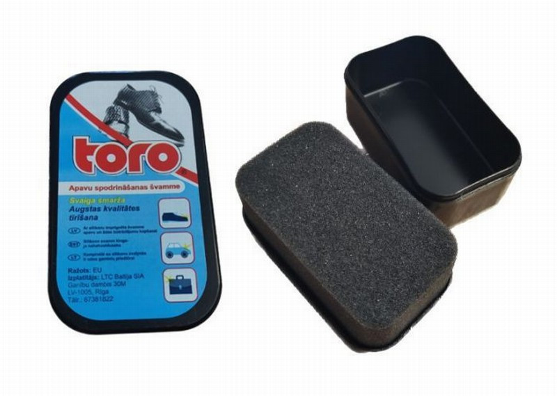 Švamme apavu spodrināšanai plastm.kaste,  Lietuva