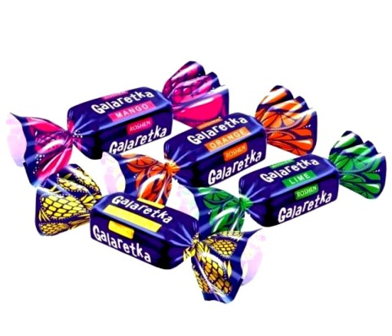 Šokolādes konfektes Roshen ar želeju Galaretka 1kg  (Pārdodas tikai pilnos iepakojumos(kg)(08.09.26)