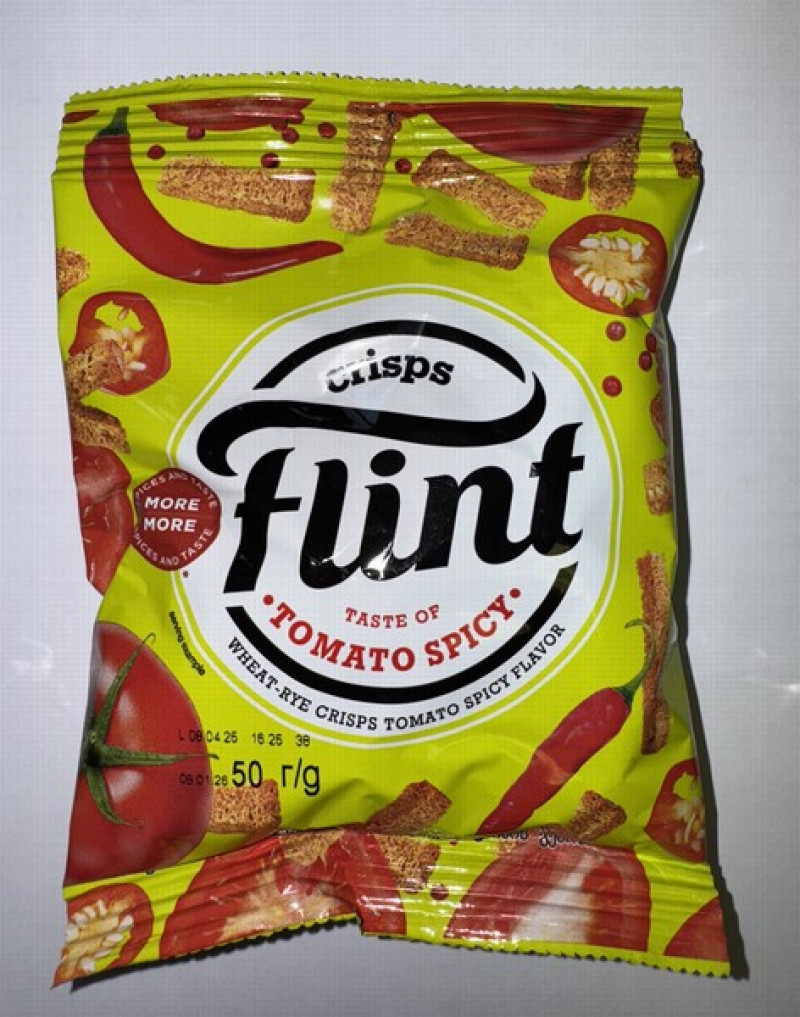 Grauzdiņi Flint STomātu Spicy 50g 1/30 (05.05.26) Ukraina