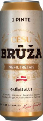 Alus Cēsu Brūža nefiltrētais 0.568L 5.4% (24.04.2026)