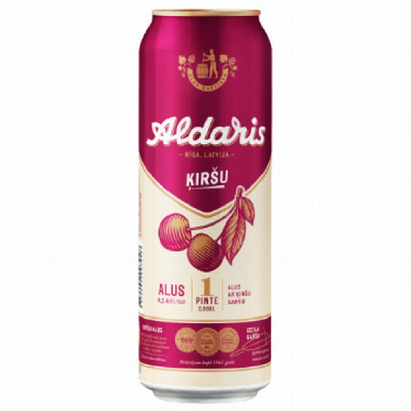 Alus Aldara ĶIRŠU Izlase 4.5% CAN 0.5L 1/24 Depozīta maksa 0.10 eur(20.02.2026) Igaunija