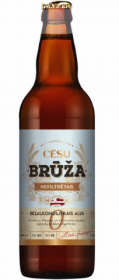 Alus BEZALKOHOLISKAIS Cēsu Brūža nefiltrētais  0% 0.5L (08.02.24) DEPOZĪTA maksa 0.10 eiro
