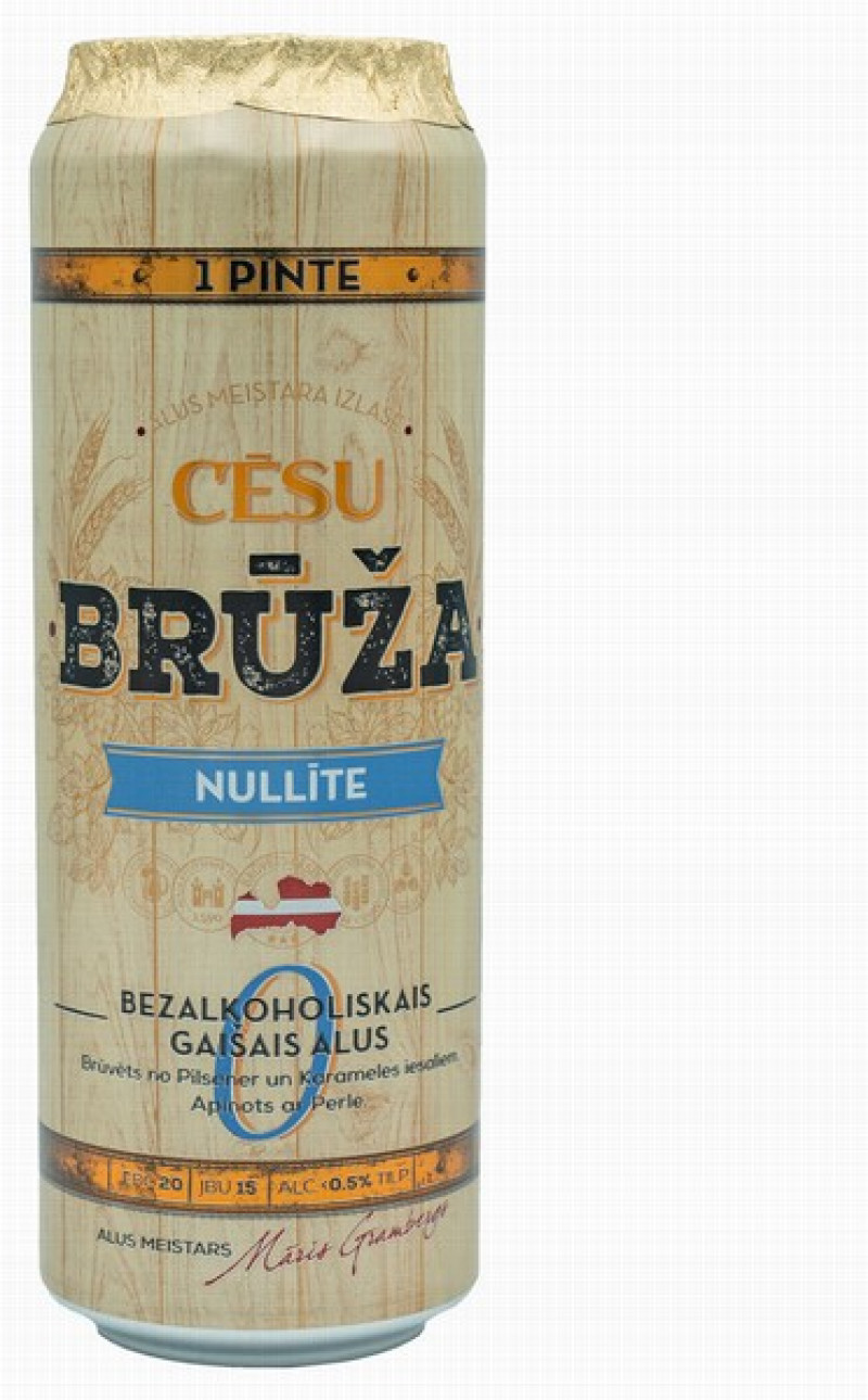 Alus Cēsu Brūža nullīte 0.568L 0% (28.08.26)Latvija