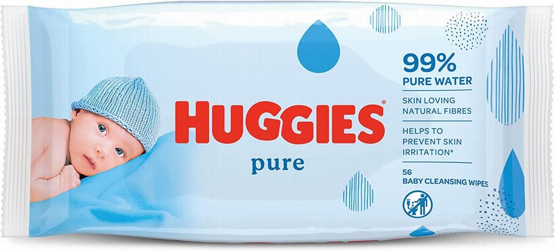 Mitrās salvetes Huggies Pure 56gb 1/10 (01.2027) Lielbritānija