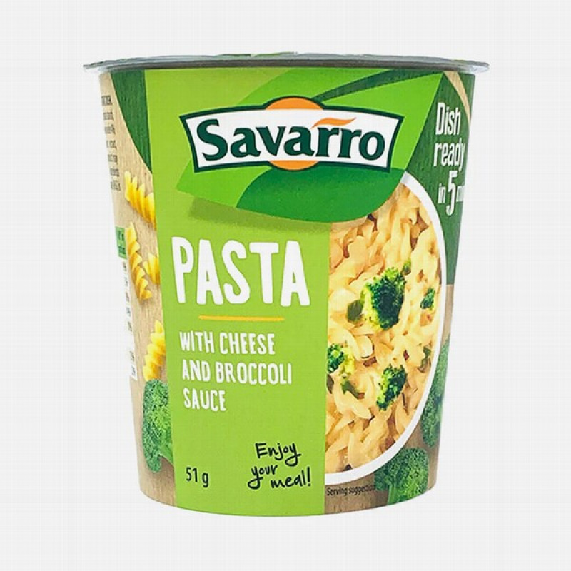 Nūdeles Savarro ātri pagatavojamās ar sieru  un brokoļiem 51g (25.04.2026) Polija