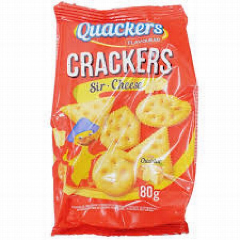 Krekeri Quackers ar siera garšu 80g(09.04.26)