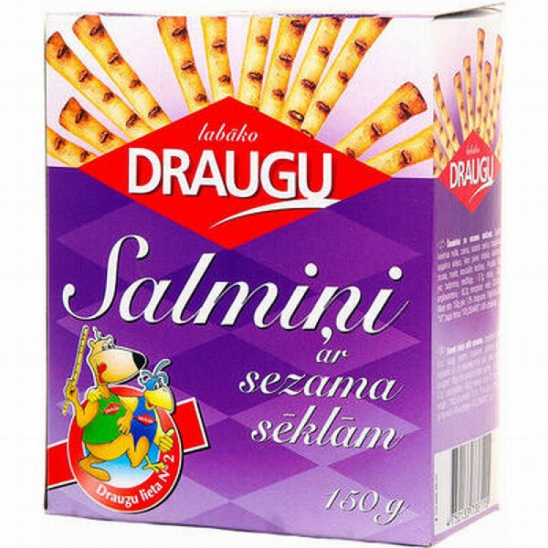 Salmiņi Draugu ar sezama sēklām 150g 1/6 (15.01.26))
