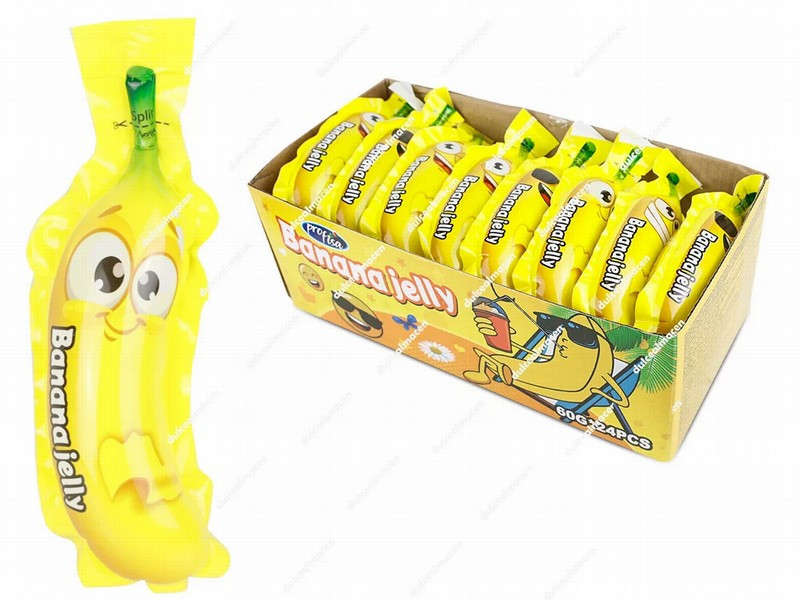 Želejkonfekte Banana Jelly candy 60g*24gb(24.10.27)Ķīna