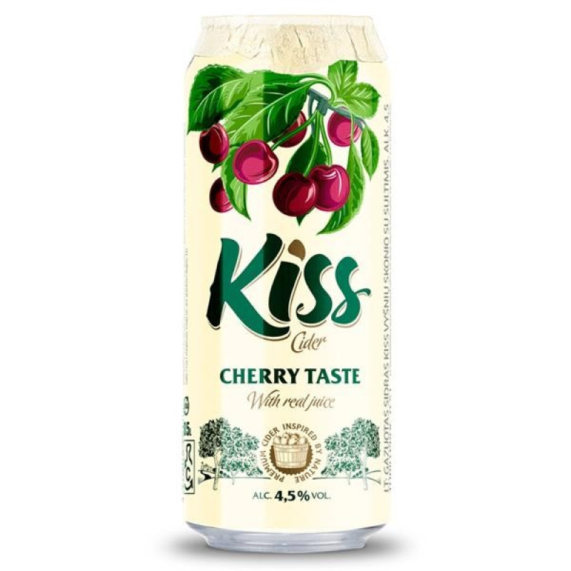 Sidrs Kiss cherry 4.5% 0.5L 1/24 (19.10.26)