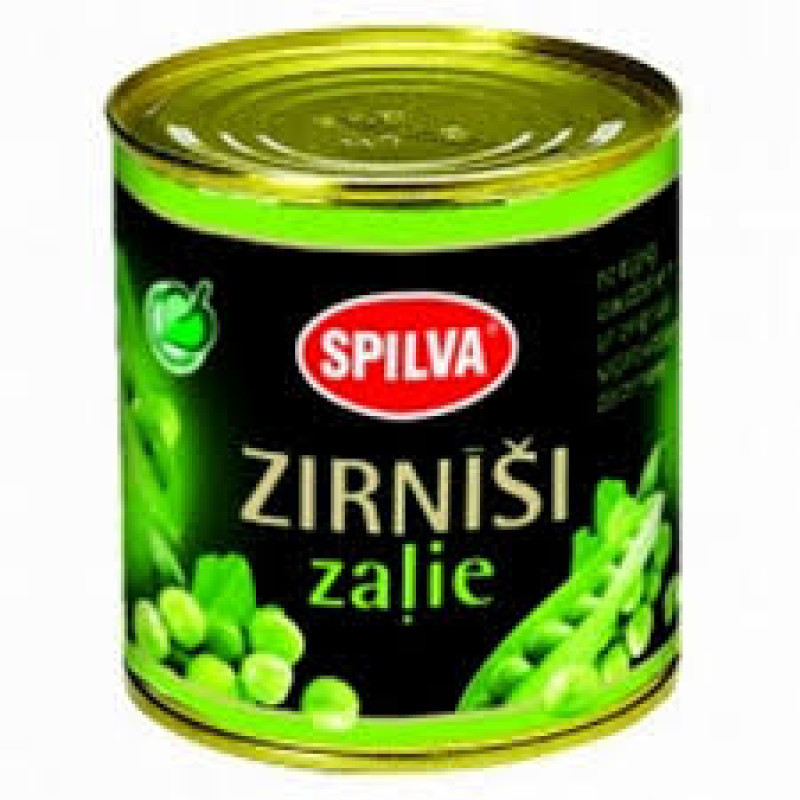 Zaļie zirnīši Spilva 430g 1/10 (31.05.2028)