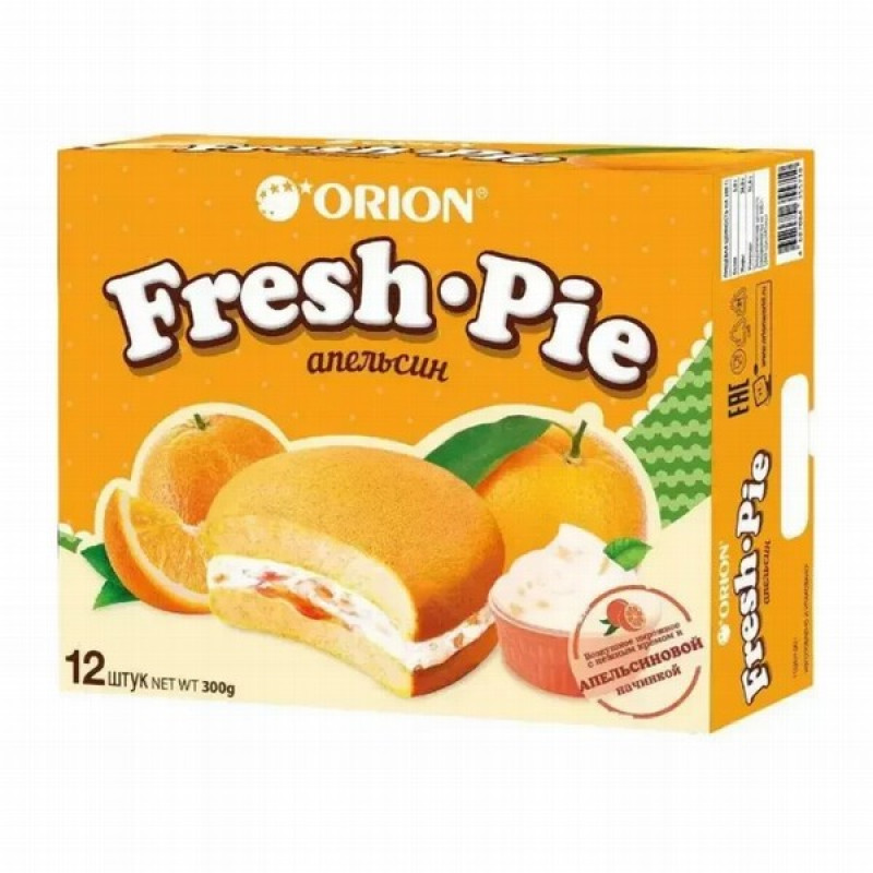 Cepumi Orion Choco Pie ar Apelsīnu pildījumu 300 KDV (24.09.2026) Krievija