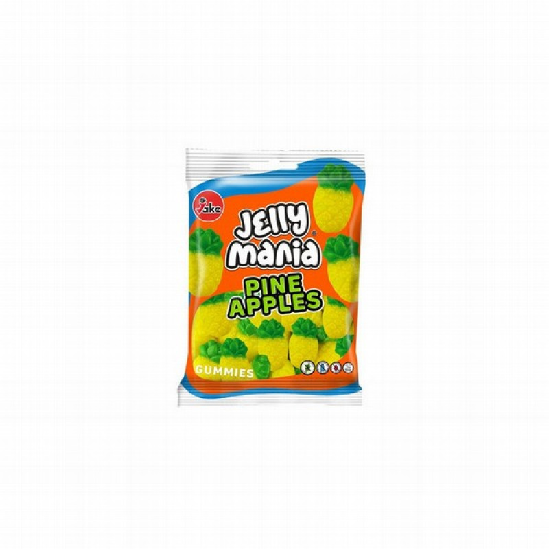 Želejkonfektes Jake Jellymania Pine Apples 100g (04.27)