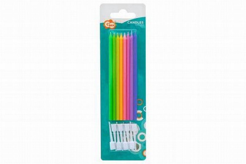 Svecītes tortei 8gb pasteļkrāsās