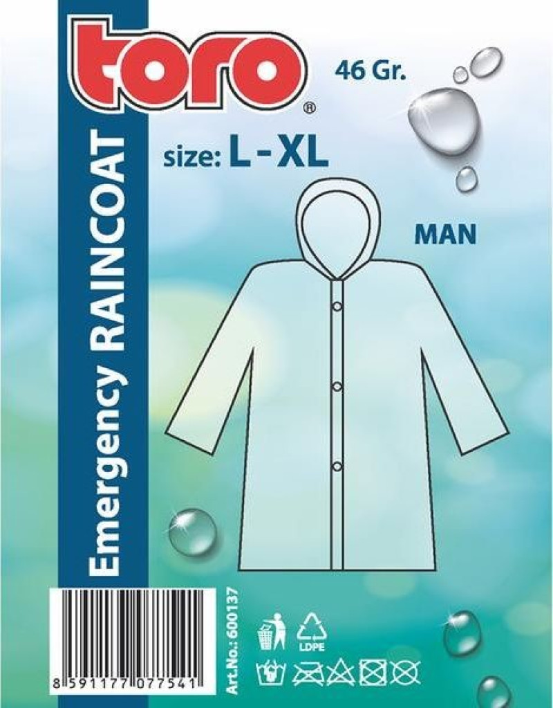 Lietus mētelis Toro vīriešiem L/XL Čehija 