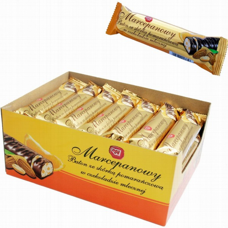 Šokolādes batoniņš Marcipāns ar apelsīnu Pauze 90g (14.02.26) Polija 
