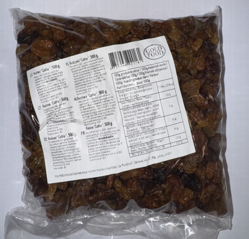 Rozīnes Gold Food 500g 1/24(06.26) Uzbekistāna