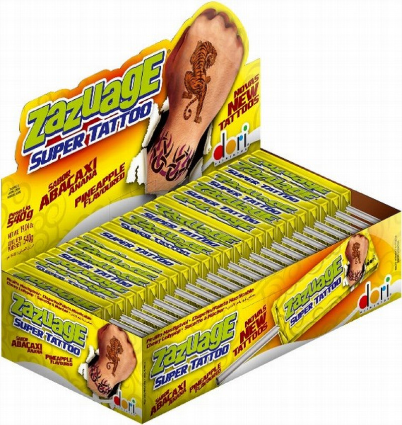 Mīkstā īriss uz kociņa Zazuage pineapple super tattoo 50gb*11.2g (19.02.27)