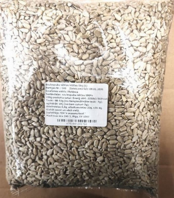 Saulespuķu sēklas lobītas  1kg (20.06.26) Moldova