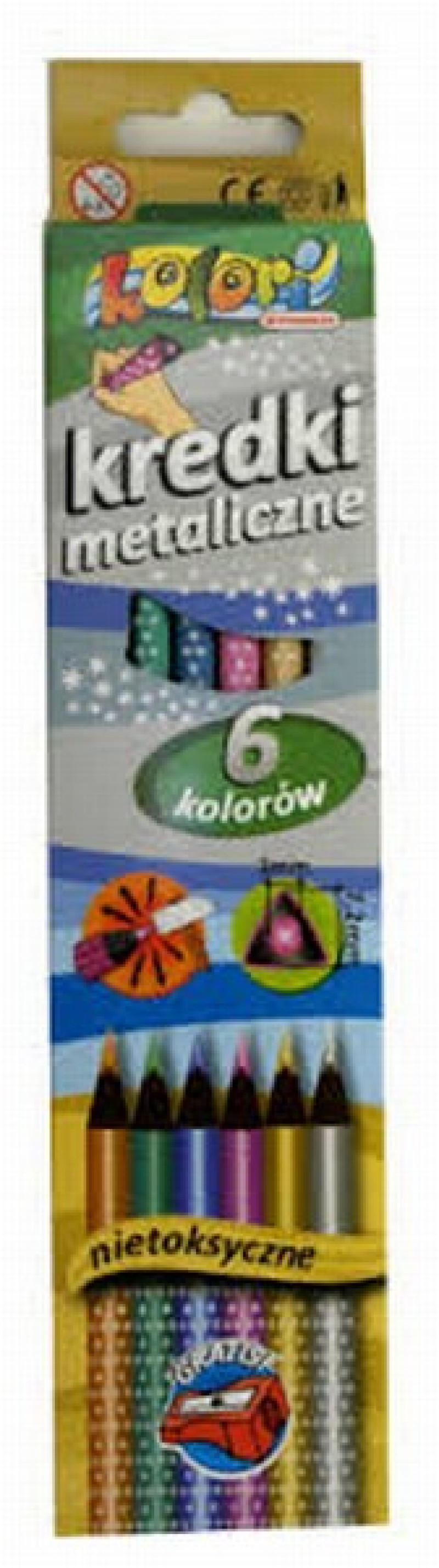 Krāsainie Zīmuļi 6krāsas ar asināmo