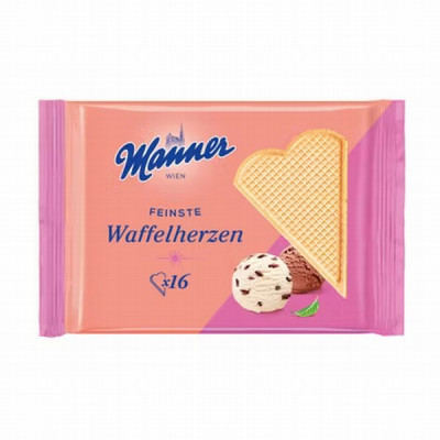 Vafeles Waffelherzen Manner 55g(01.12.2025)Austrija