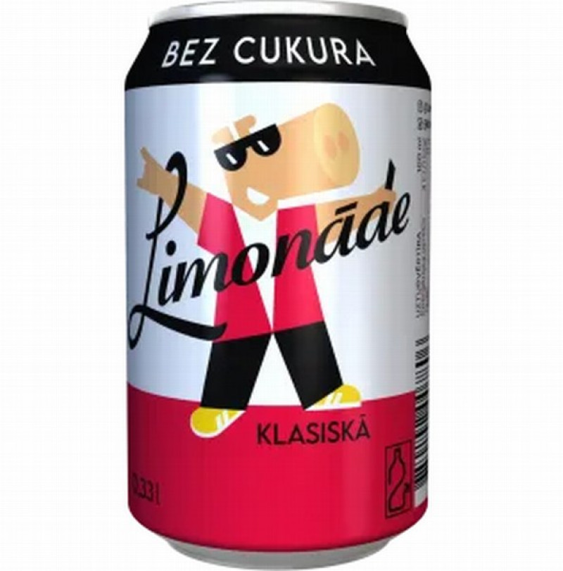 Limonāde Cēsu klasiskā bez cukura 0.33L(09.07.26)Latvija