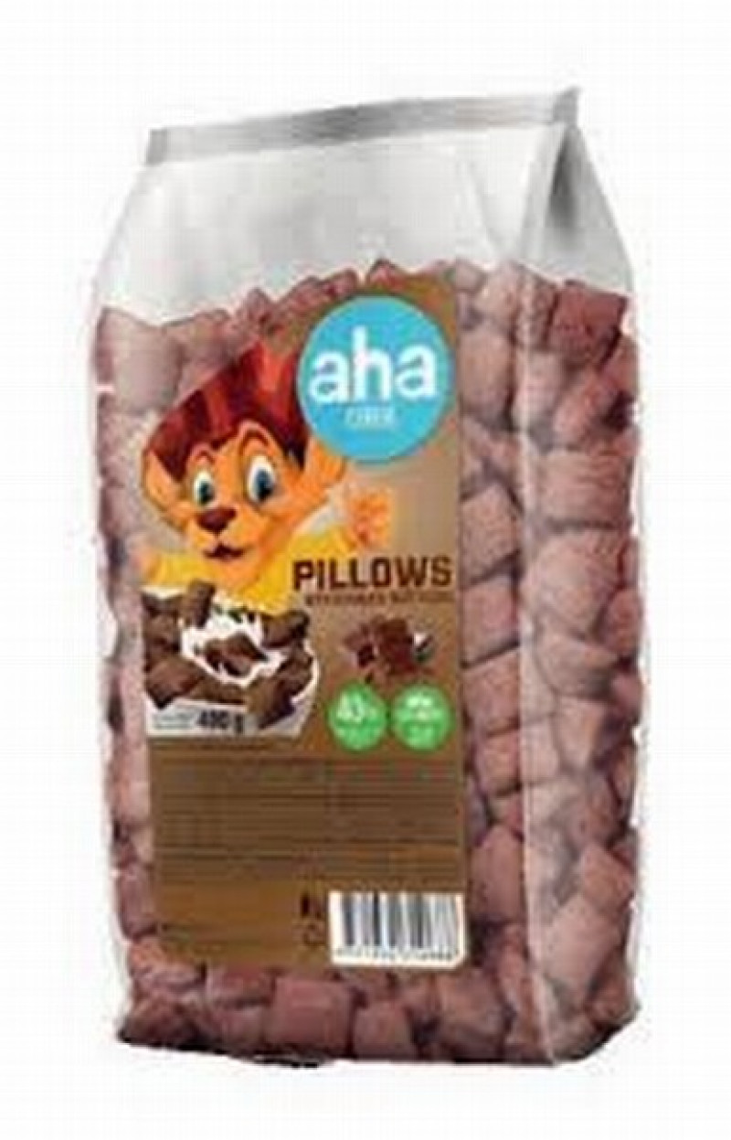 Sausās brokastis Aha spilventiņi ar šokolādes un riekstu garšu 400g(23.06.26)Lietuva