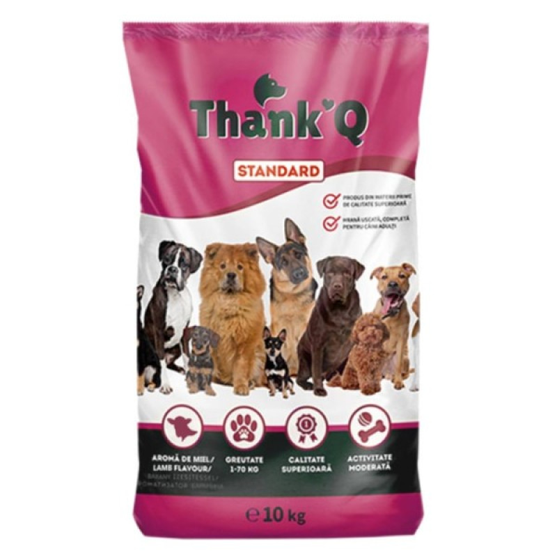 Suņu barība ThankQ standart ar jēra gaļu 10kg(19.09.26)
