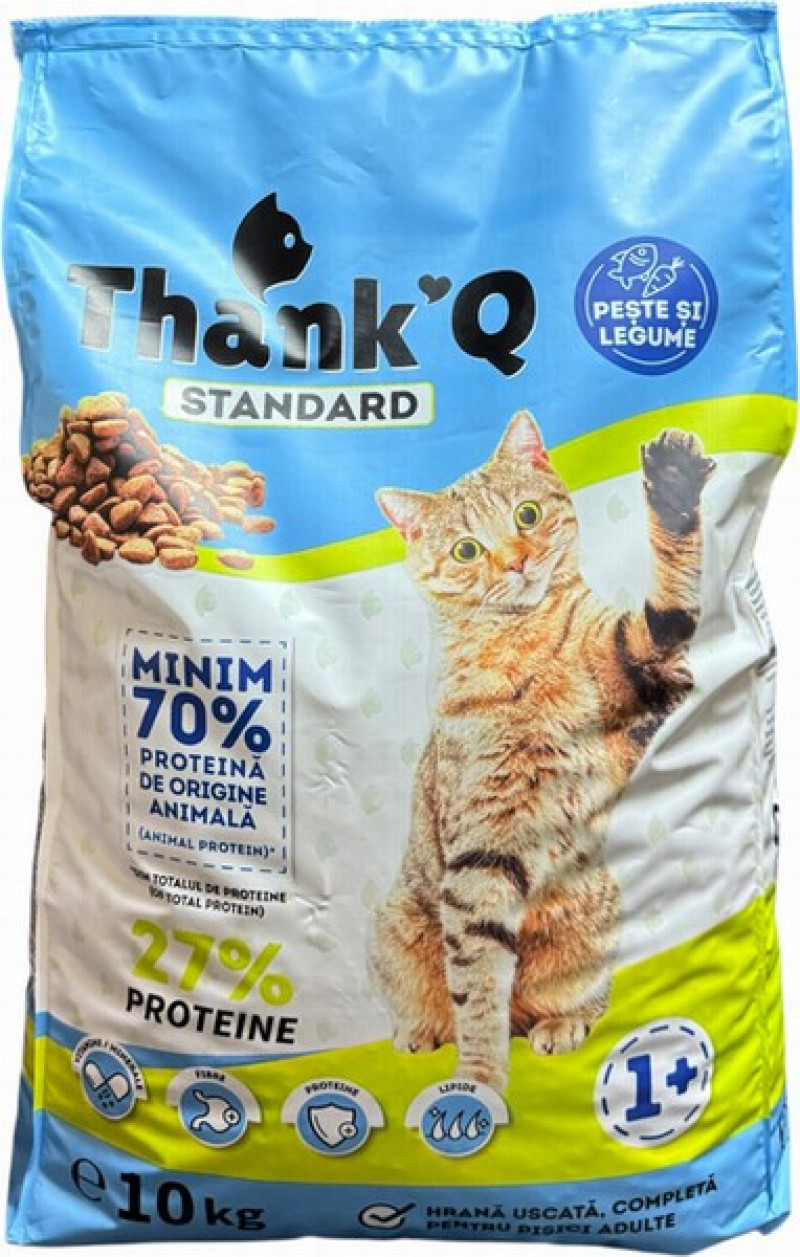 KAķu sausā barība ThankQ Standart ar vistu 10kg(08.08.26)