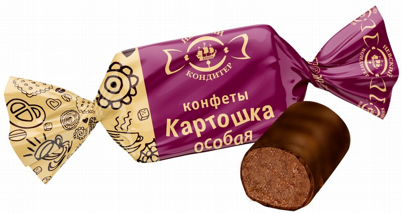Šokolādes konfekte Kartoška 1kg(23.04.26)Krievija