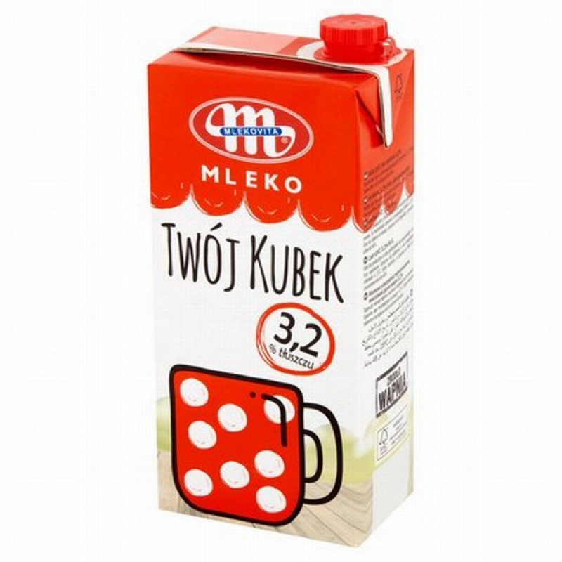 Piens Mleko Twoj Kubek 3.2% 1L(19.05.26)Polija