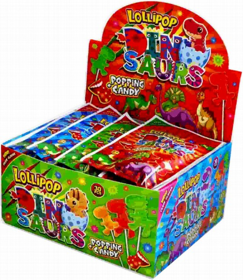Ledene uz kociņa Dino Popping candy 11g*30gb (01.06.26)