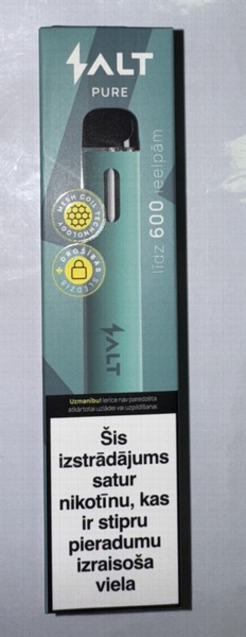 Elektroniskā cigarete vienreizlietojamā SALT pure Turquoise 20mg/ 2ml