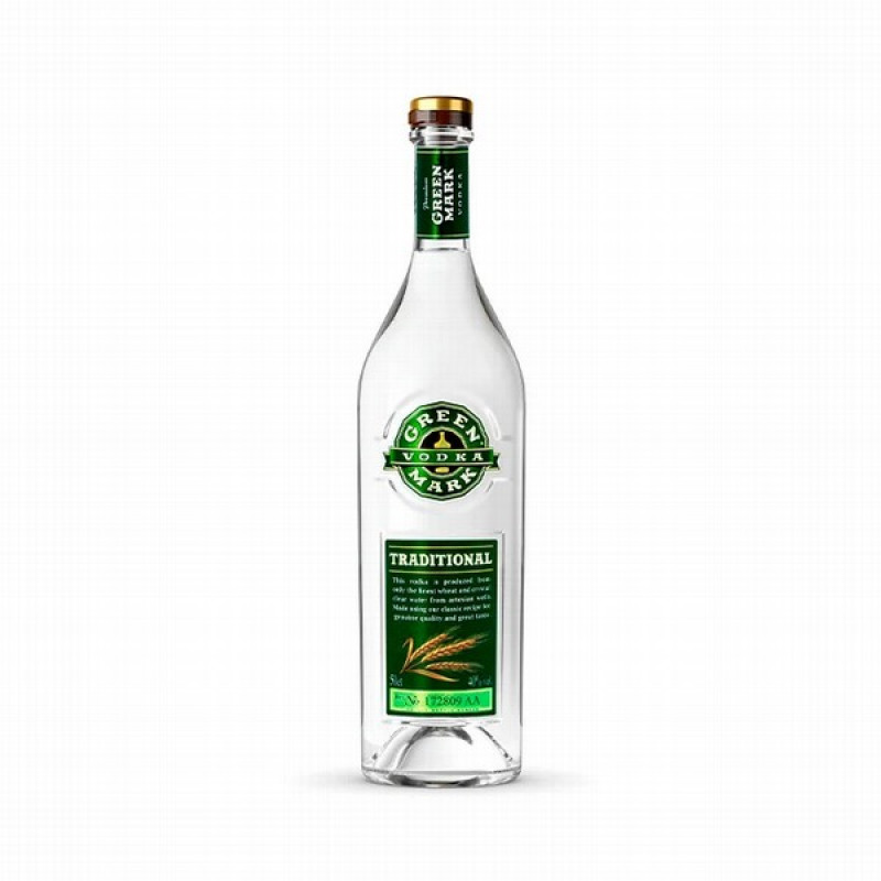 Degvīns Green Mark 0.5L 40% 1/12 Latvija