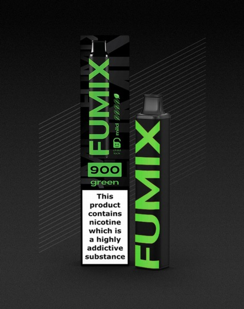 Elektroniskā cigarete vienreizlietojamā FUMIX NANO green 2ml/2% 900 ieelpas