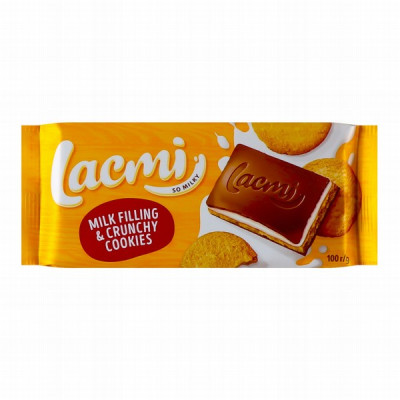 Šokolāde Roshen Lacmi ar piena un cepumu pildījumu 100g (05.03.26)