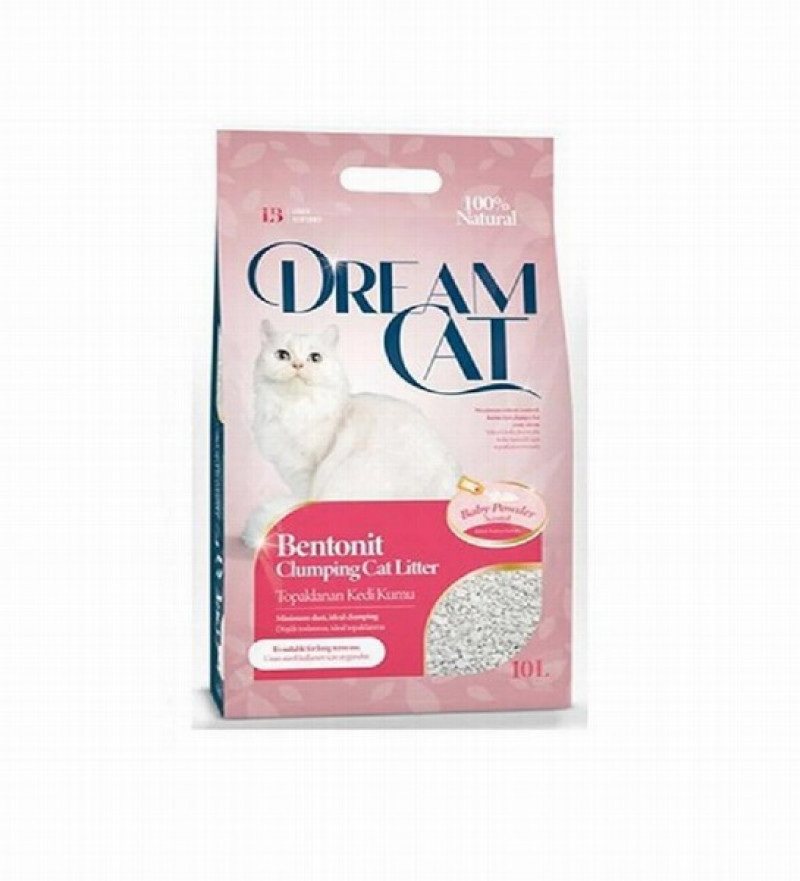Smiltis kaķu tualetei cementējošas Dream cat baby powder 10l(17.07.2028)