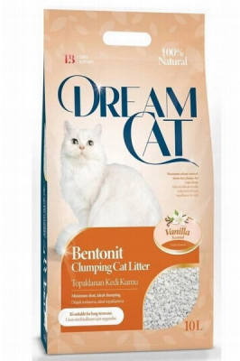 Smiltis kaķu tualetei cementējošas Dream cat Vanilla 10l(25.08.28)