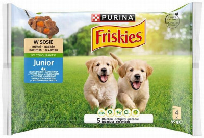 Suņu barība Friskies Junior 4*85g (28.02.26)Ungārija